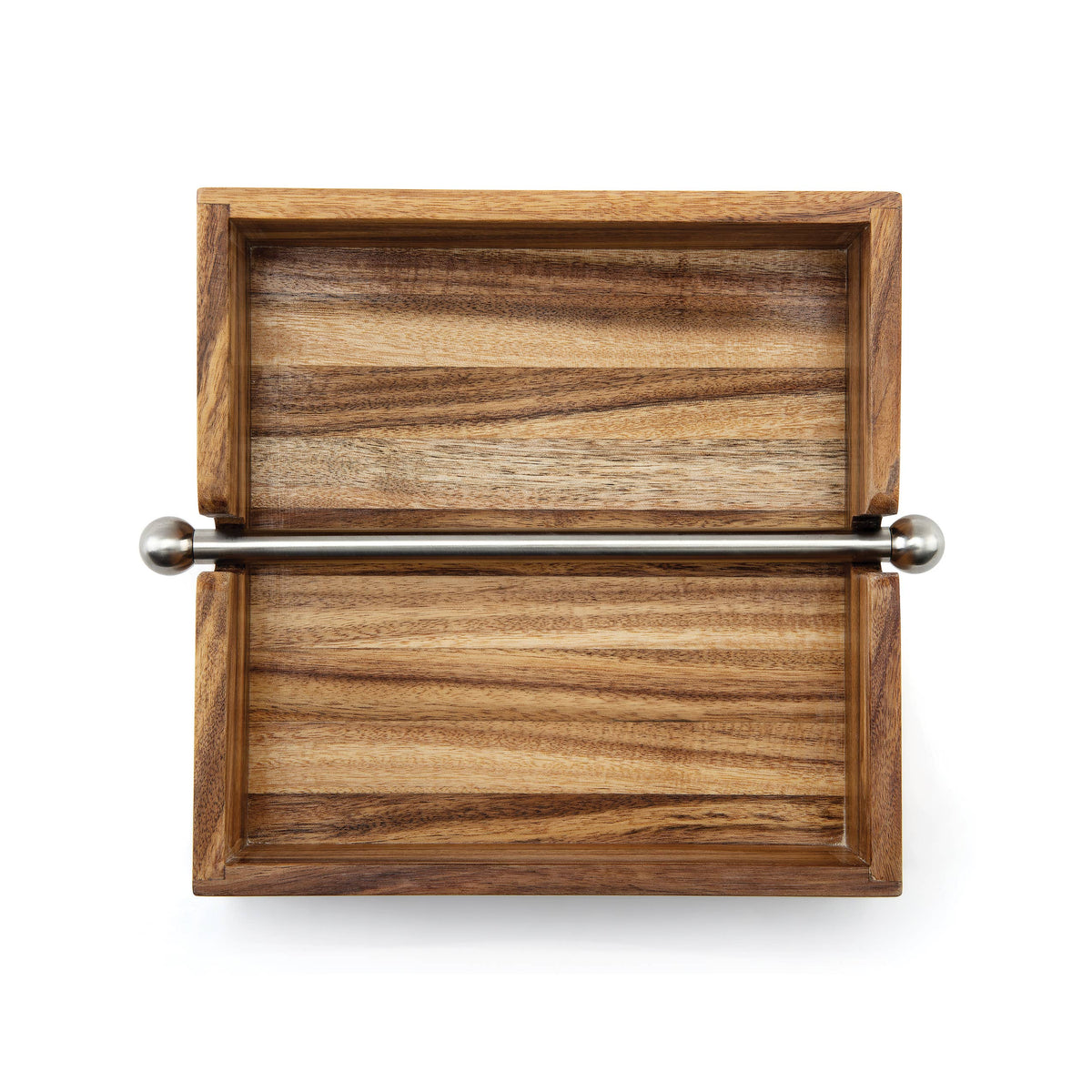 Ironwood Gourmet Napkin Holder, Acacia Wood, 7" x 7"