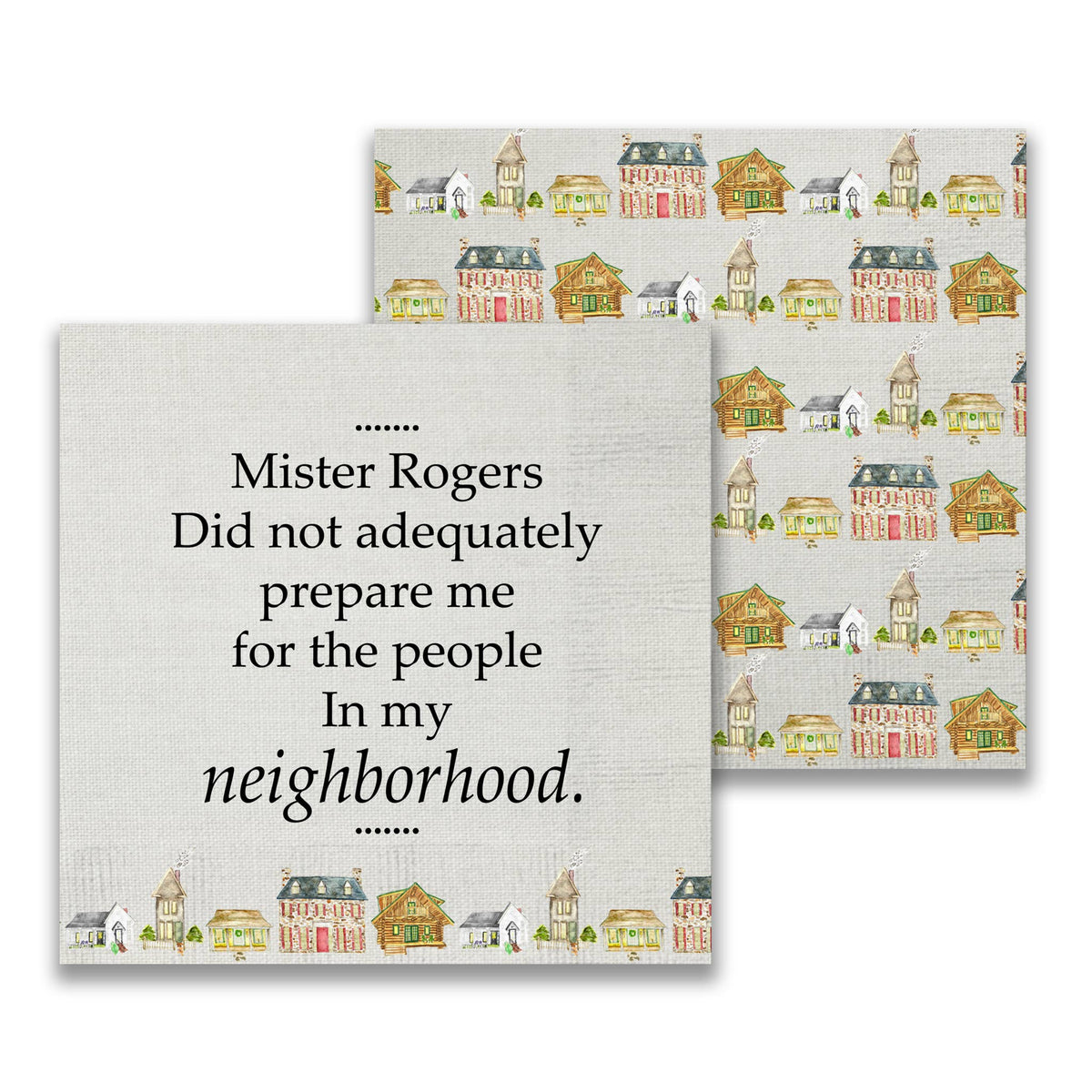 Mister Rogers Cocktail Napkin