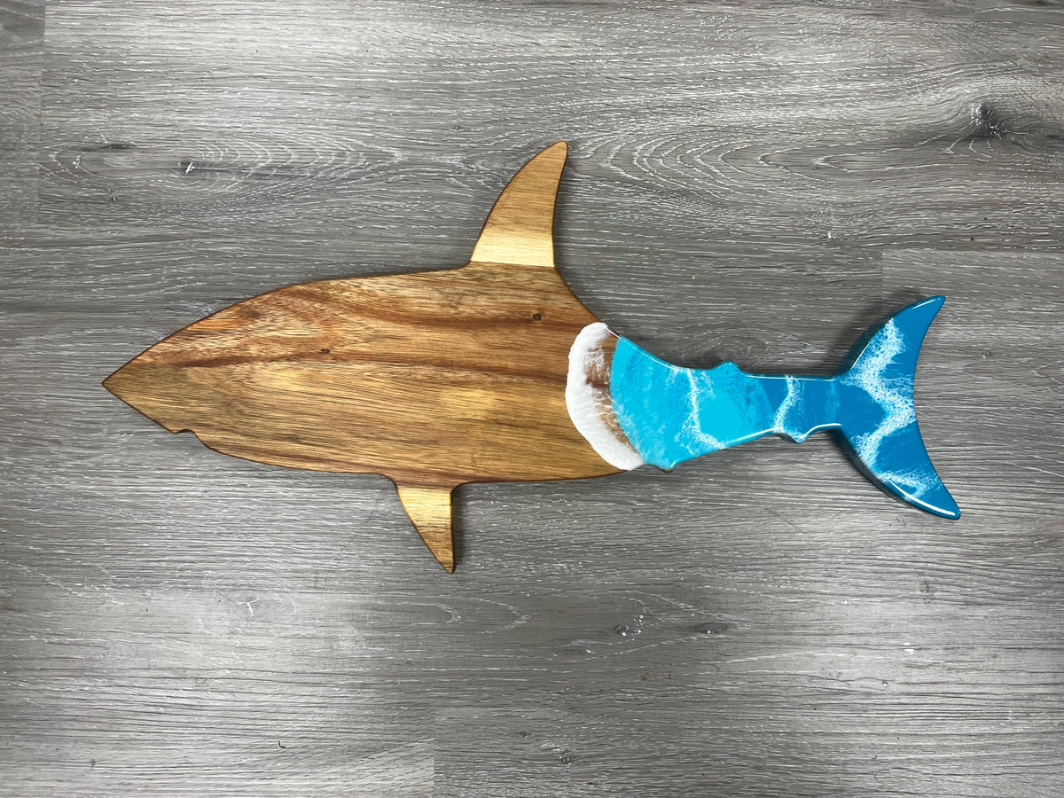 Shark-cuterie and cheese board
