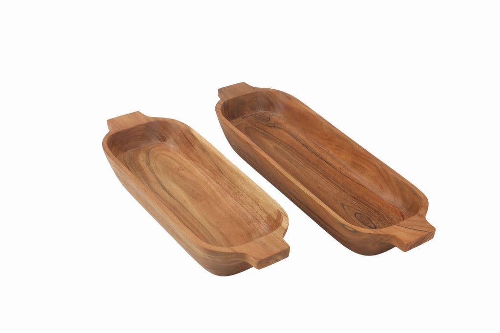 Deep Wood Serving Tray - Large