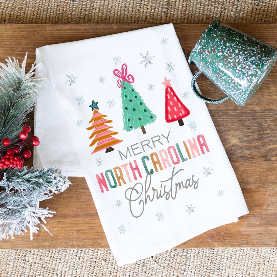 Custom Merry Christmas Tea Towel