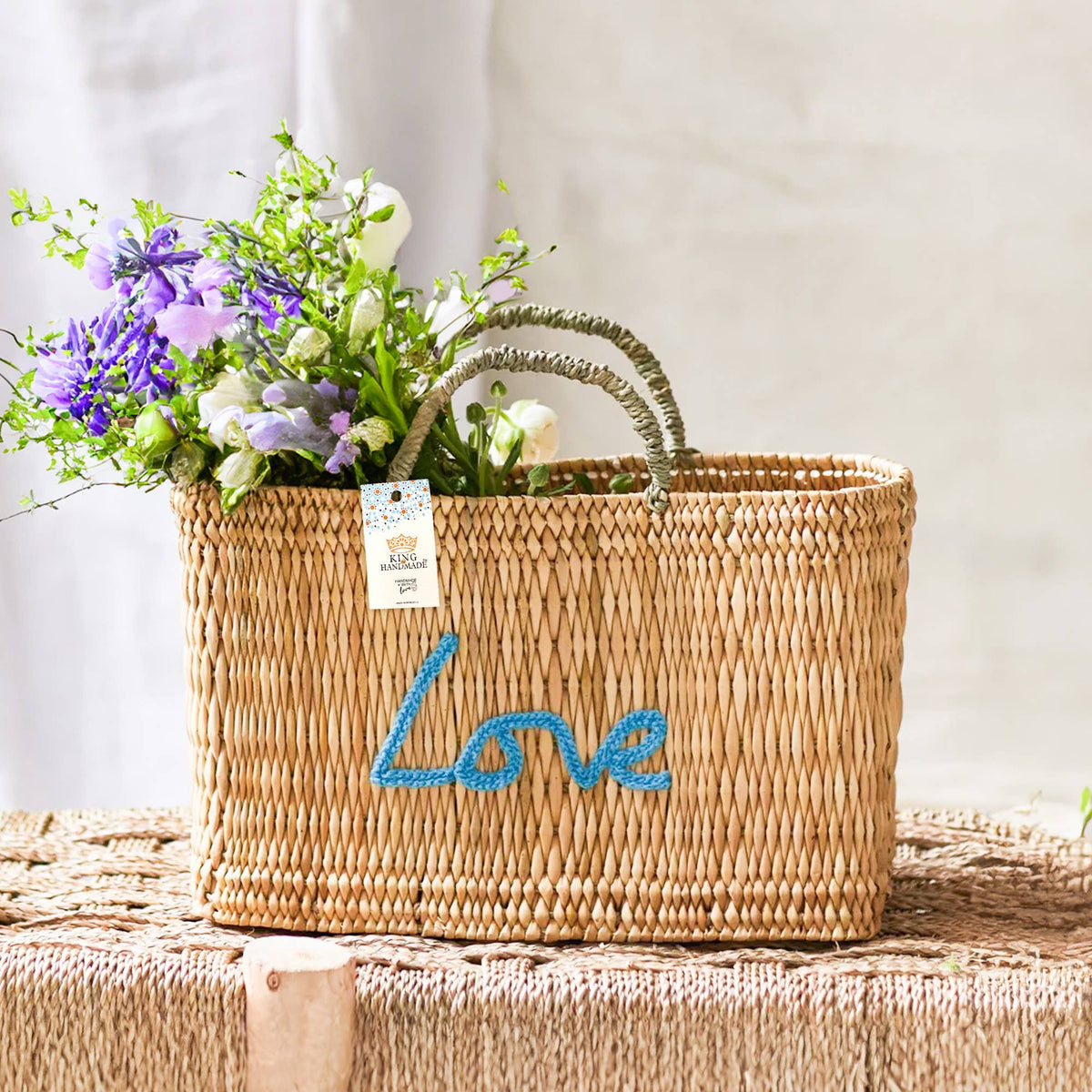 Personalized double embroidered name + Custom Weave Handbag