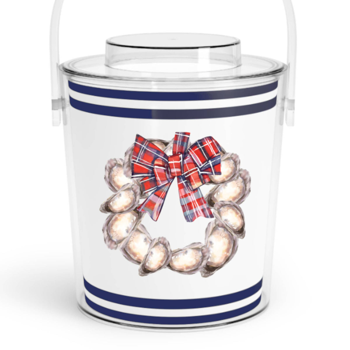Ice Bucket - Oyster Christmas Wreath