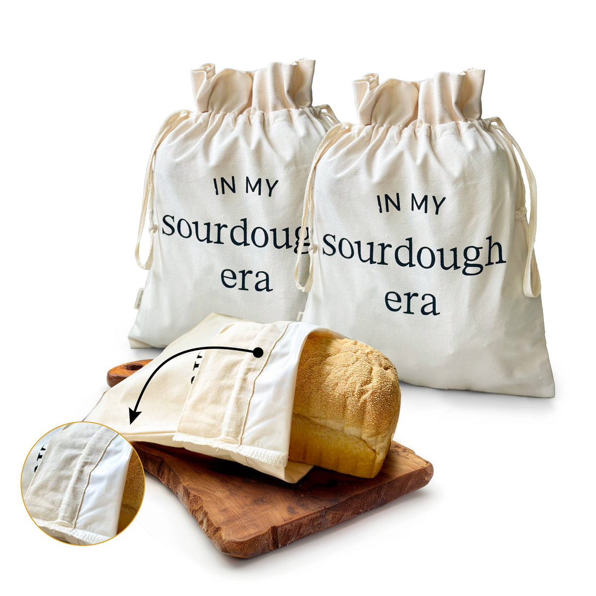 Reusable Bread Bag, Sourdough Storage and Tools, Bread Box
