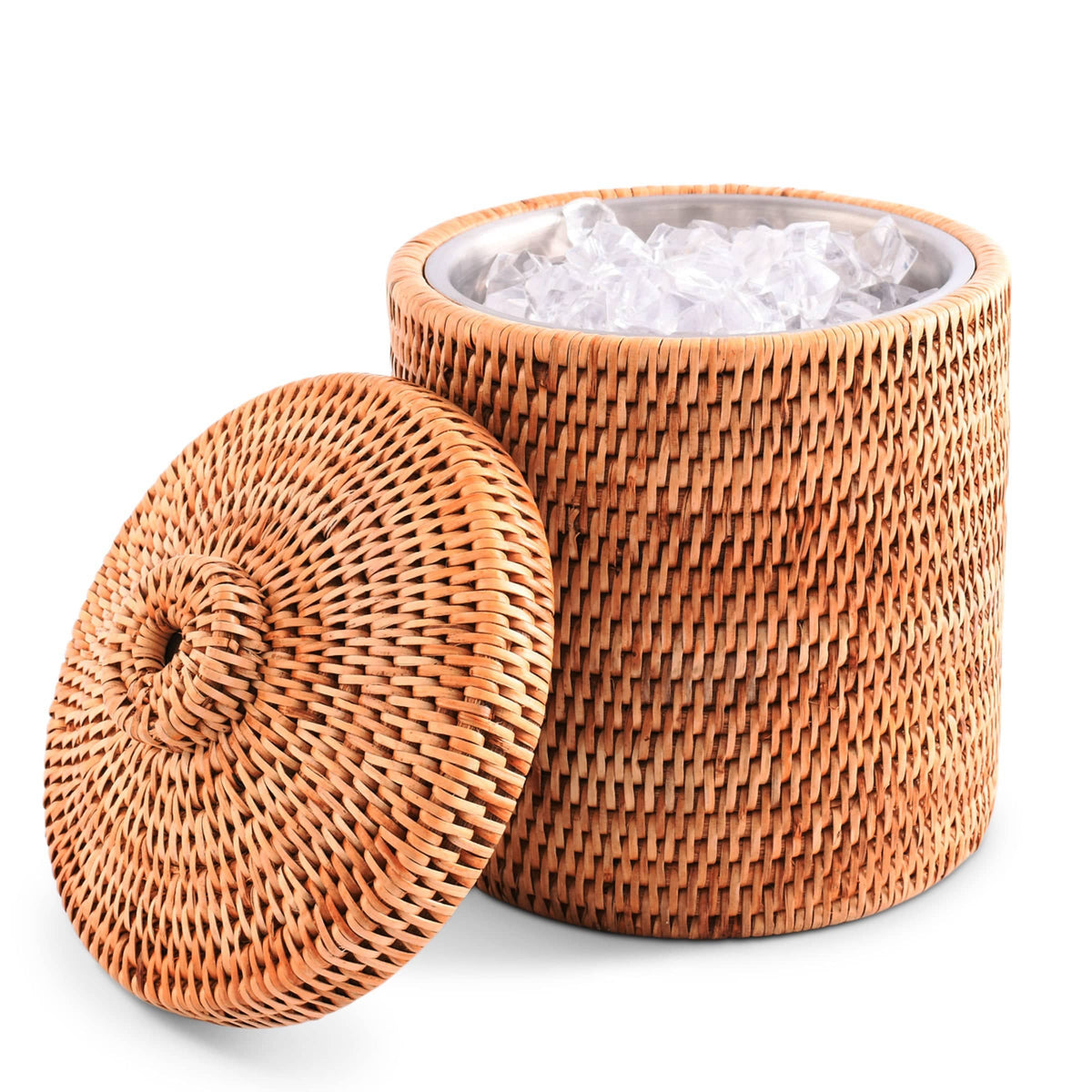 Hand Woven Wicker Rattan Ice Bucket