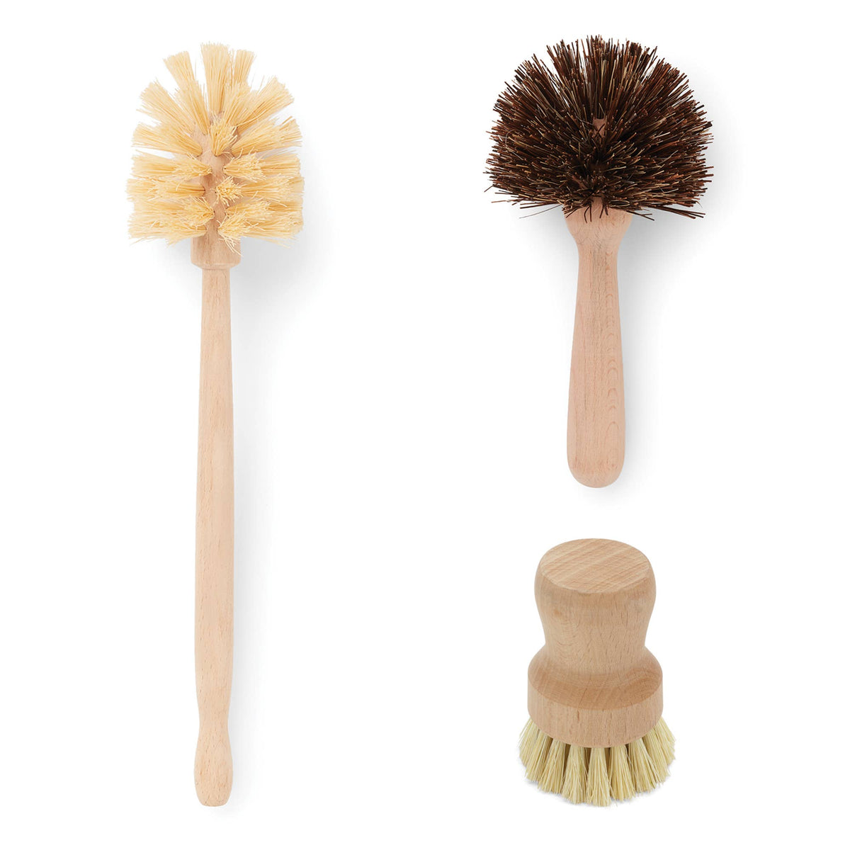 Fox Run Natural Dish and Bottle Brush, Set of 3