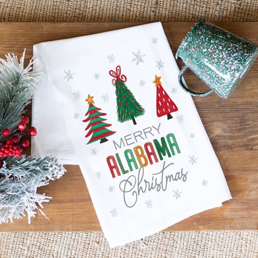 Custom Merry Christmas Tea Towel