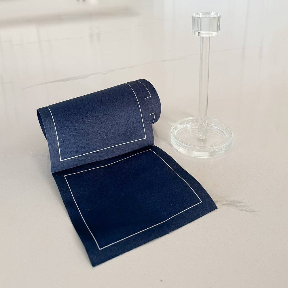 Glass Cocktail Napkin Stand | Roll Holder