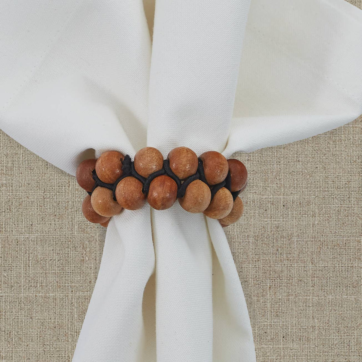 Wooden Bead Napkin Ring