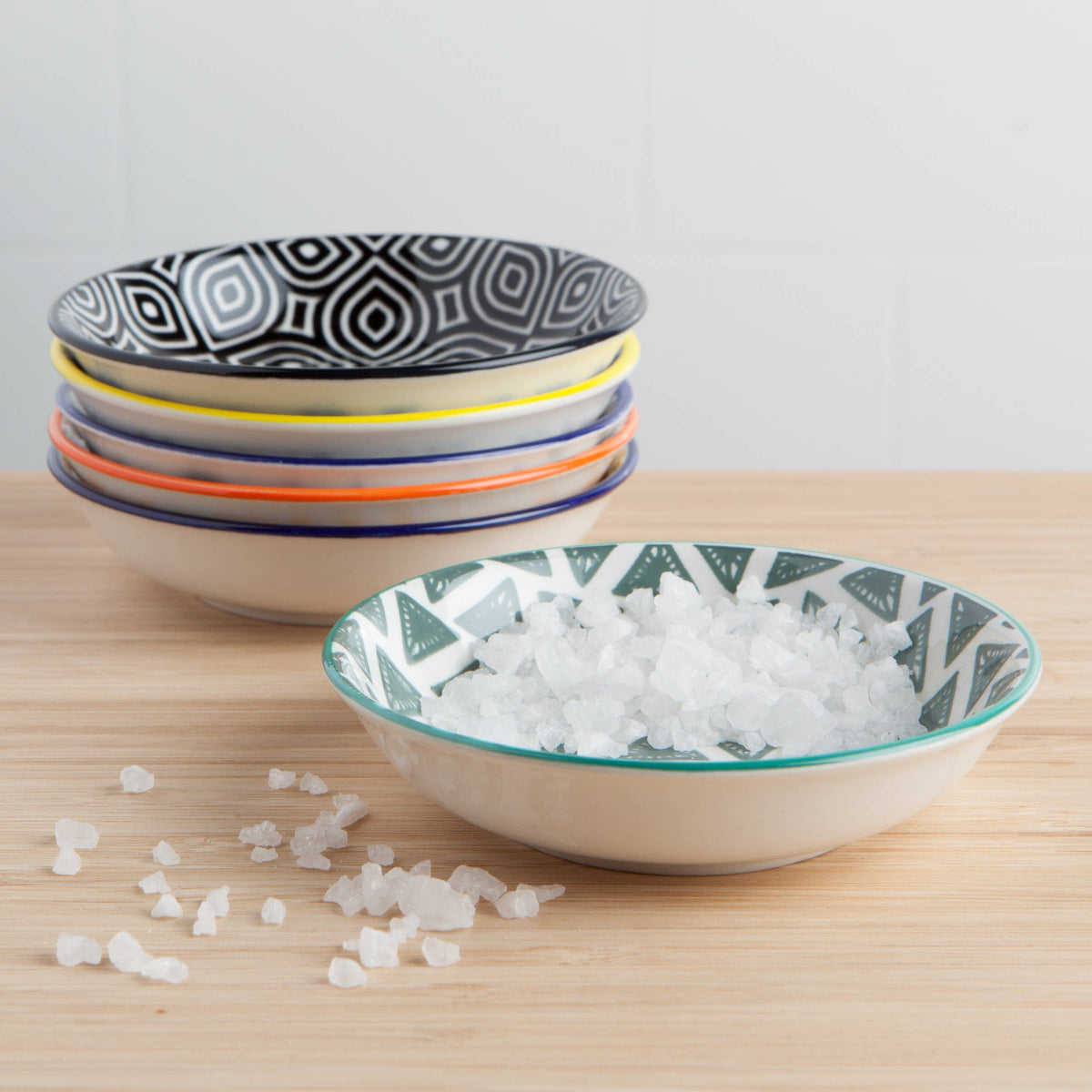 Bits & Dots Multi-Color Pinch Bowls Set of 6