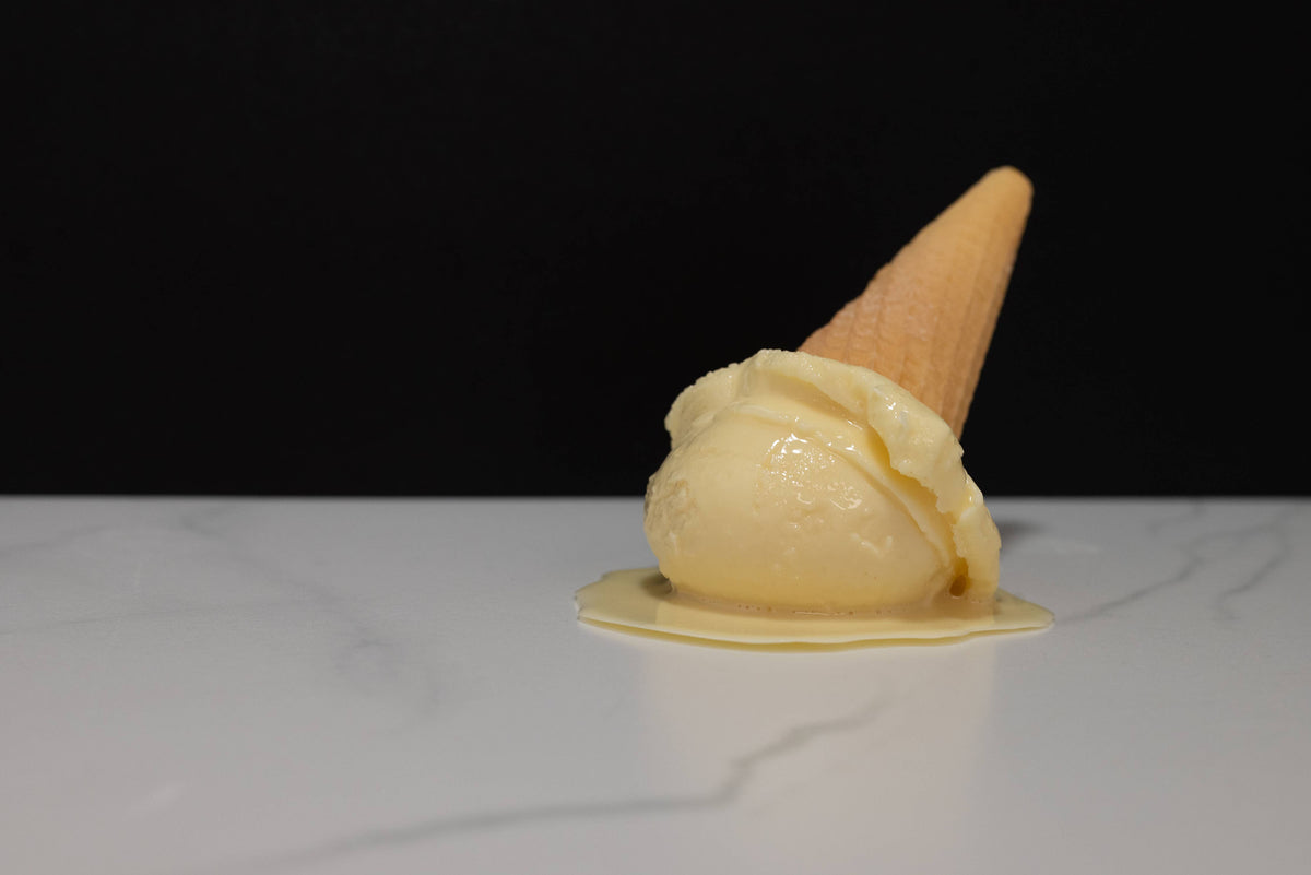 Fake Melting Vanilla Ice Cream Cone