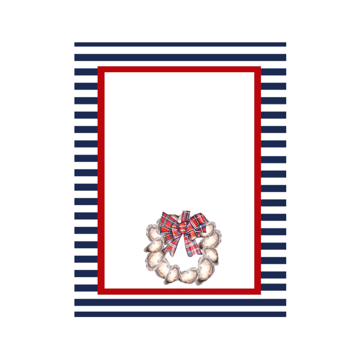 Notepad - Oyster Christmas Wreath