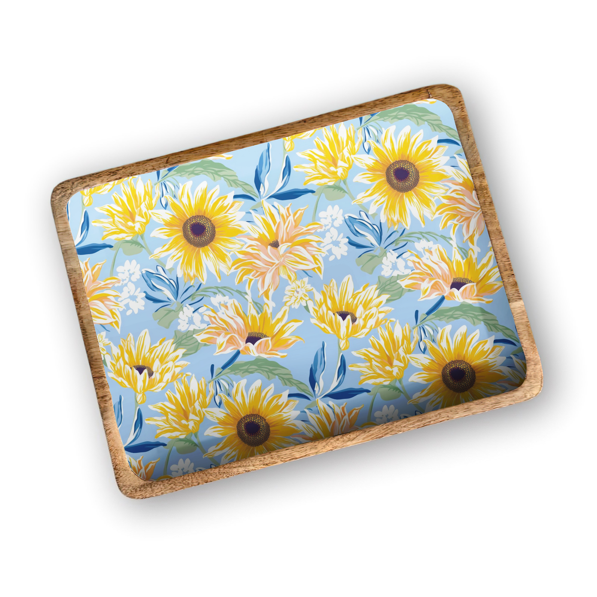 Blue Sunflower 13'X17" Decorative Tray Item 3-09