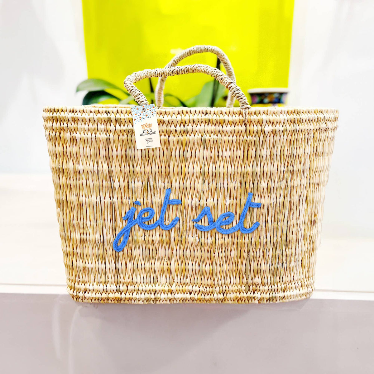 Personalized double embroidered name + Custom Weave Handbag