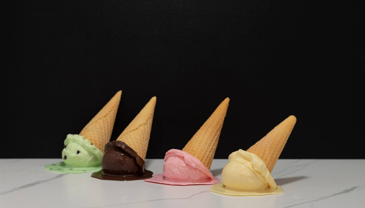 Fake Melting Vanilla Ice Cream Cone