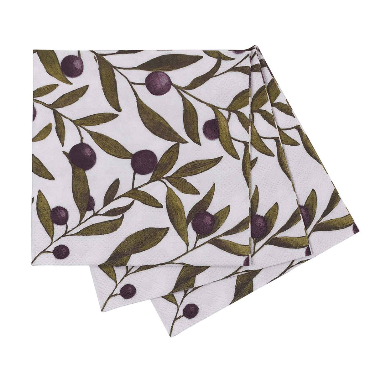 Olives Printed Paper Cocktail Napkins (Pack of 25)