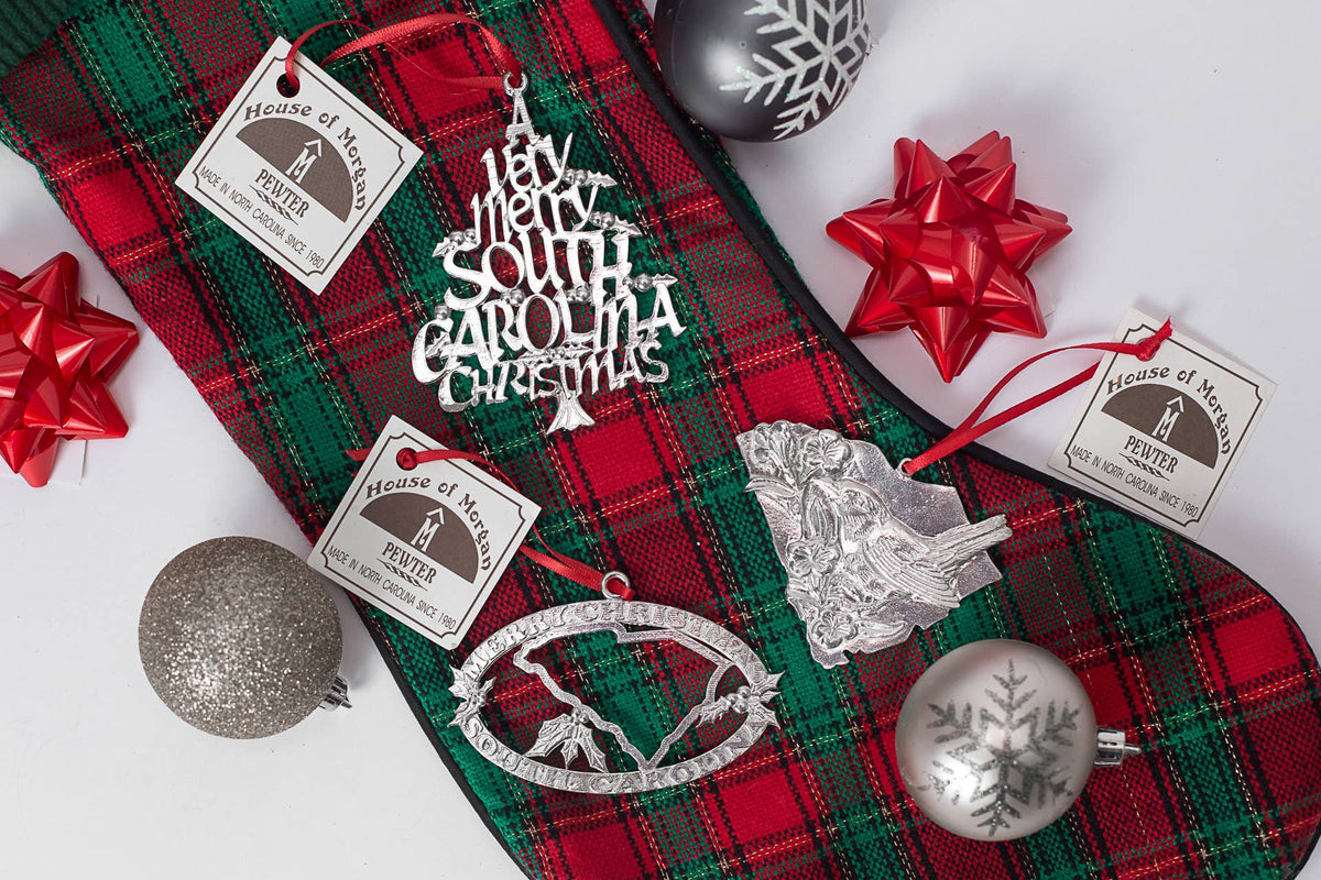 South Carolina Christmas Ornament - State Symbol and Outline