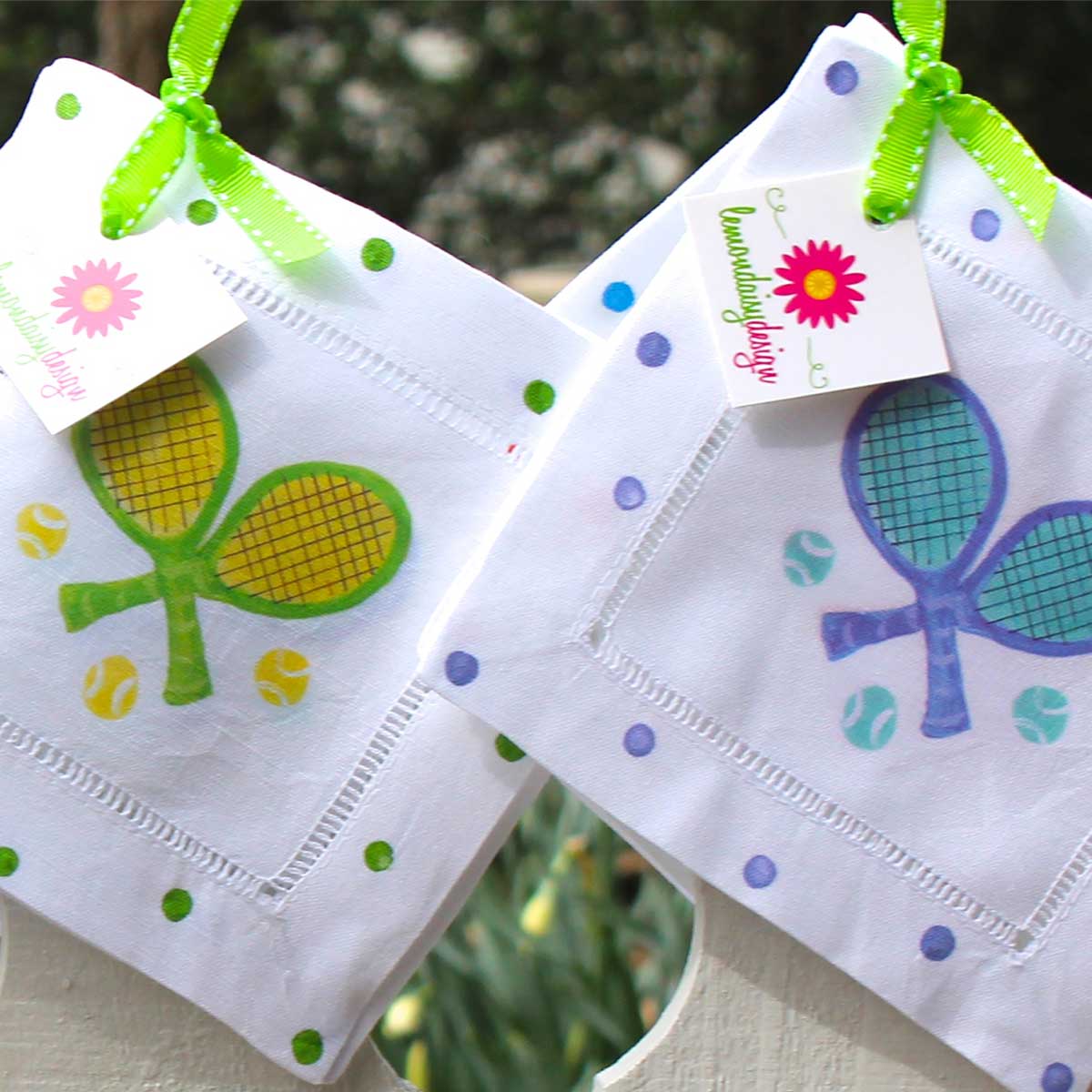 Multi-Color Tennis Linen Cocktail Napkins