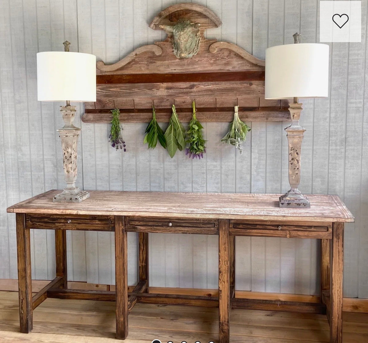 Farmhouse Library Archive Console Table with Pull-Out Shelves | 80” Solid Wood Sofa Table by Porch View Home 