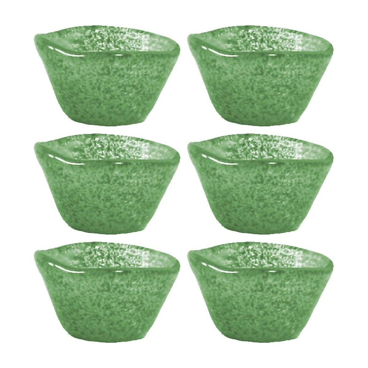 Glass Dinnerware dia.2.75" h:1.5" 2 oz. Round Green Glass Ramekin (Set of 6)