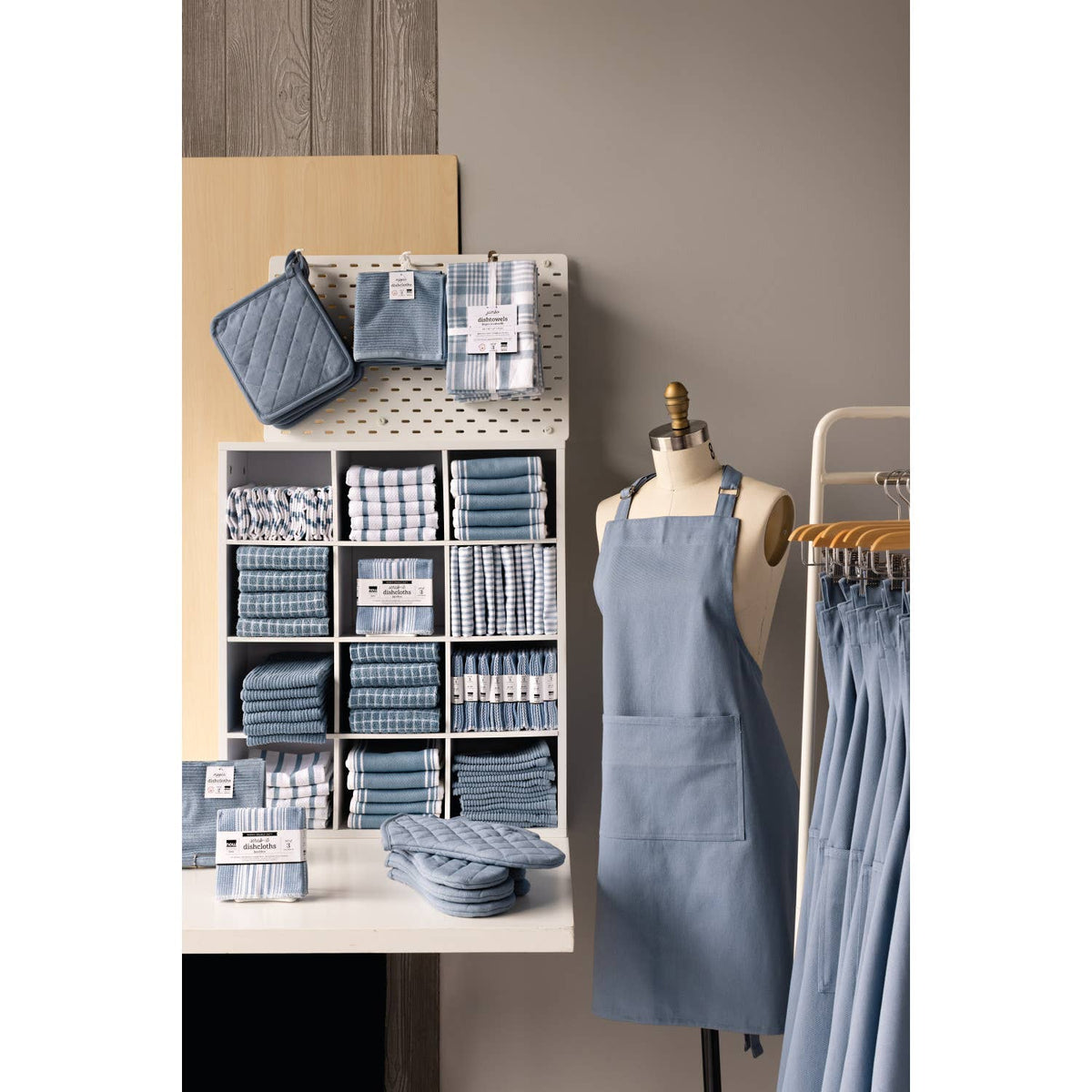 Slate Blue Symmetry Dishtowel