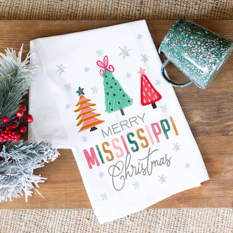 Custom Merry Christmas Tea Towel