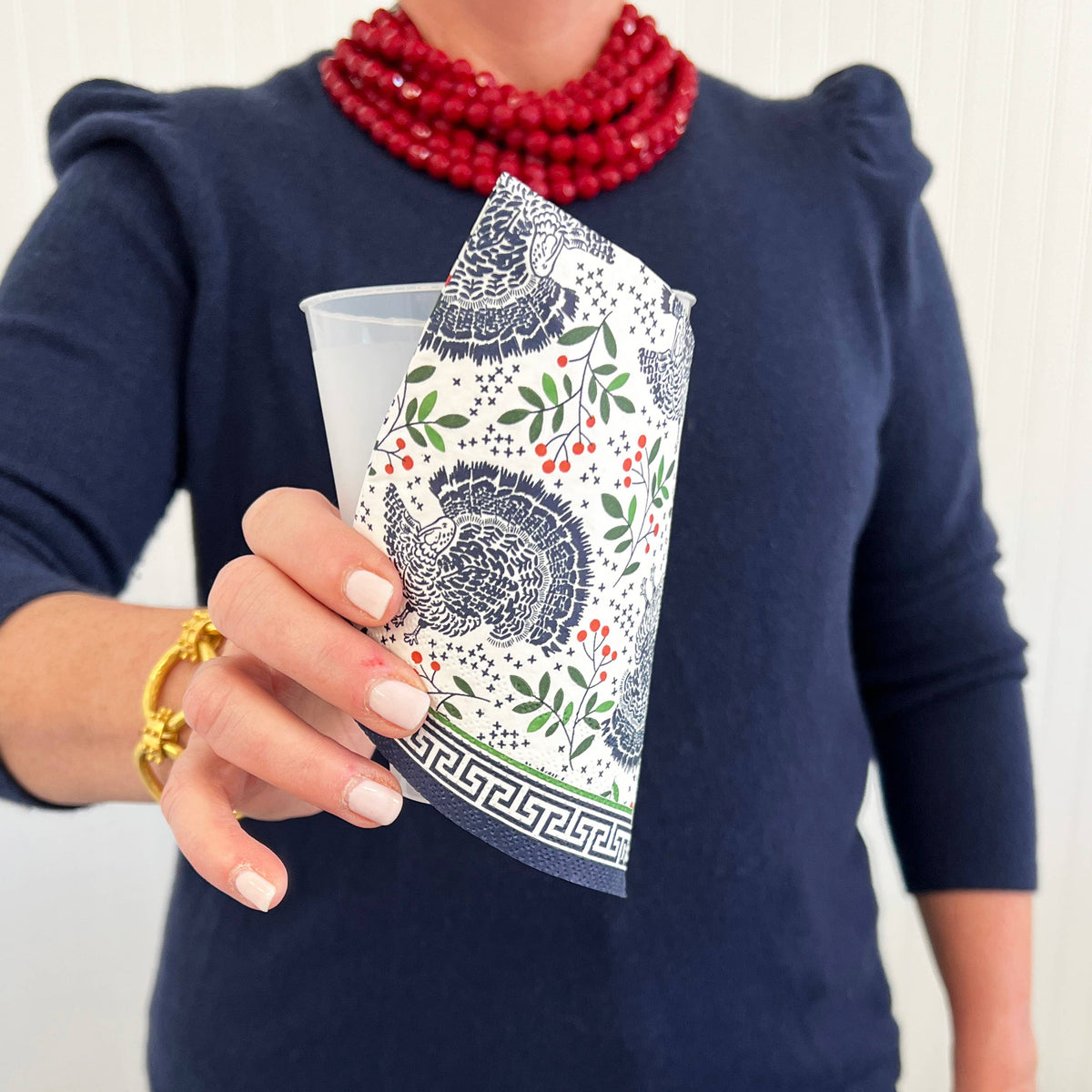 In Stock WH Paper Cocktail Napkins | Turkey Toile