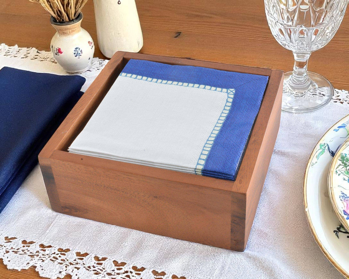 Cocktail Wood Napkin Box