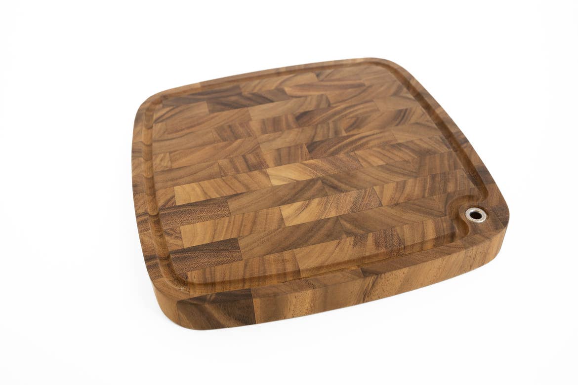 Ironwood Carolina Acacia Wood Chopping Board, End Grain, 14"
