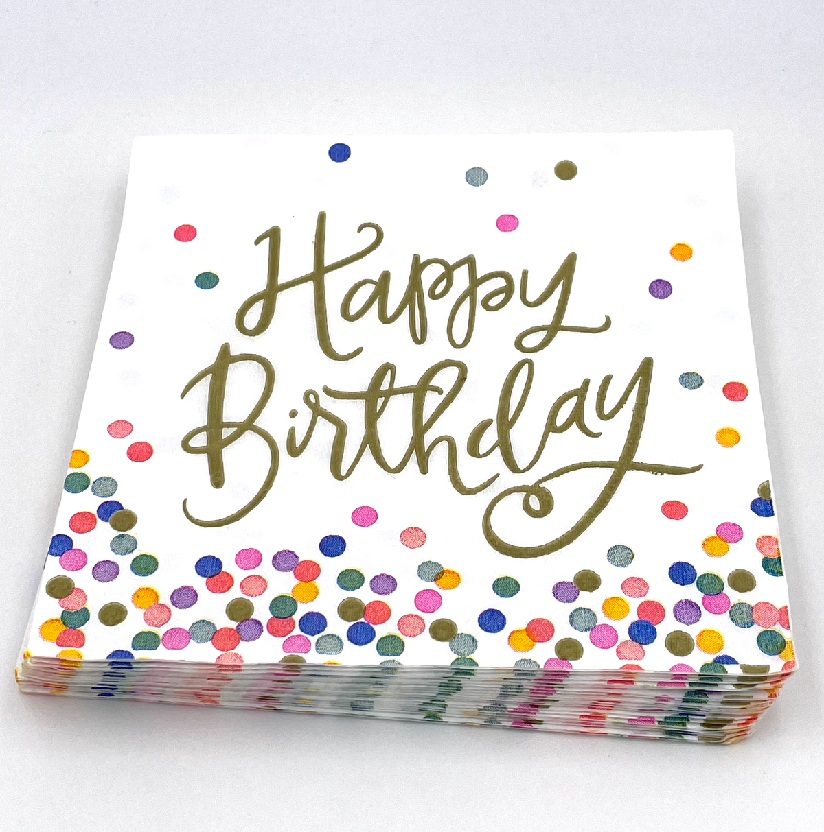 Birthday Cocktail Napkins | Happy Birthday (Script) - 20ct