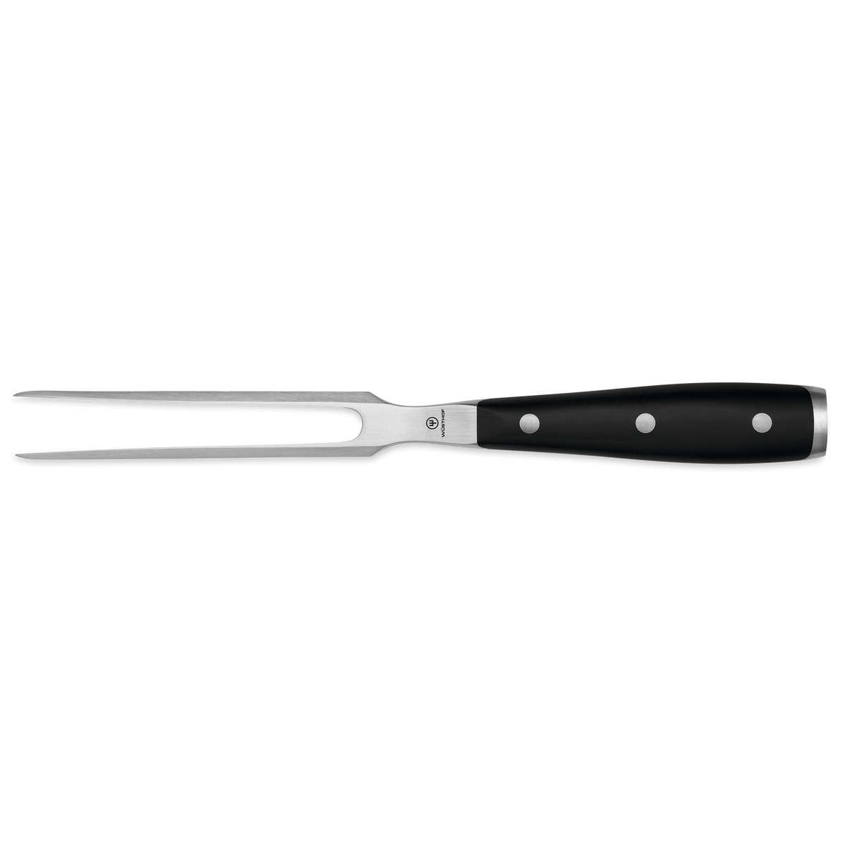 Wusthof Classic Ikon 6" Straight Meat Fork — Black
