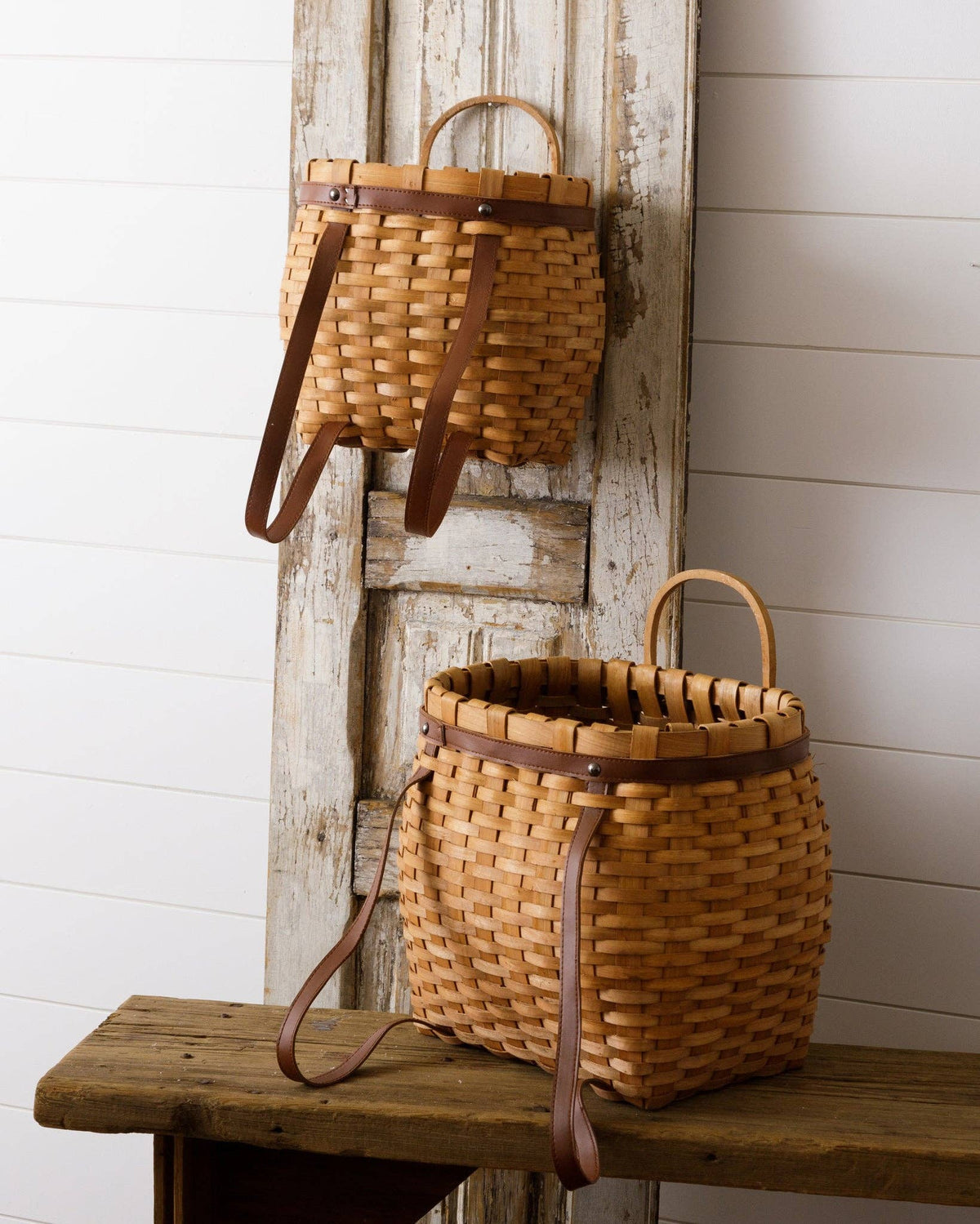 Adirondack Backpack Baskets (Set Of 02)