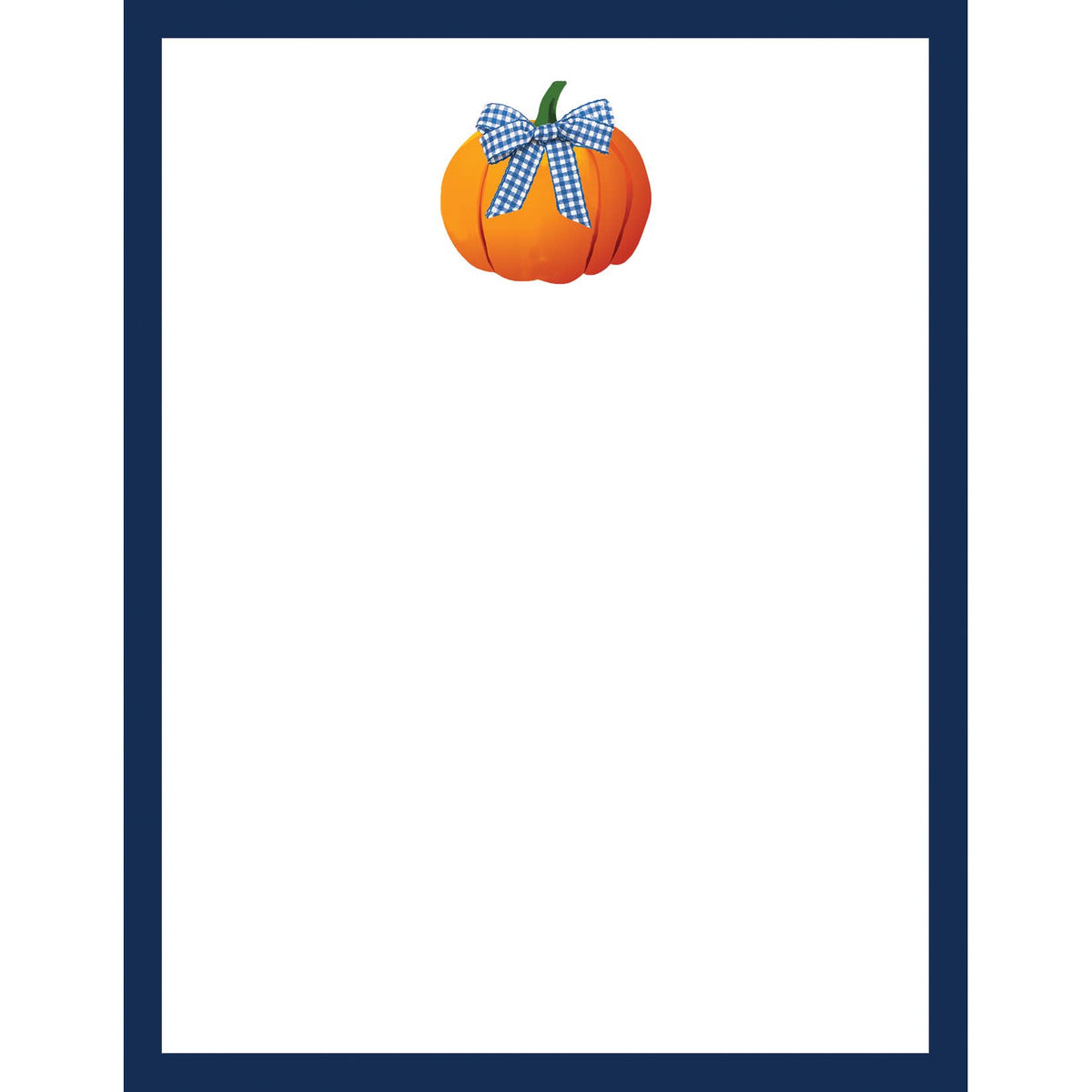 In Stock 4.25x5.5 Pumpkin with Gingham Bow Notepad