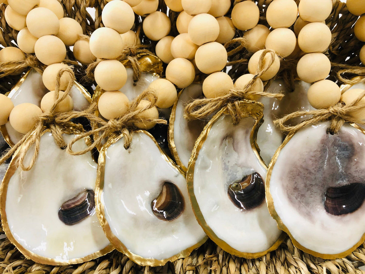 Oyster Shell Napkin Rings | Natural