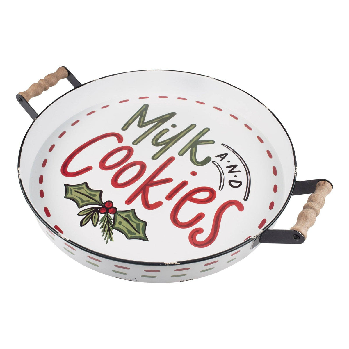 Milk and Cookies Enamel Tray