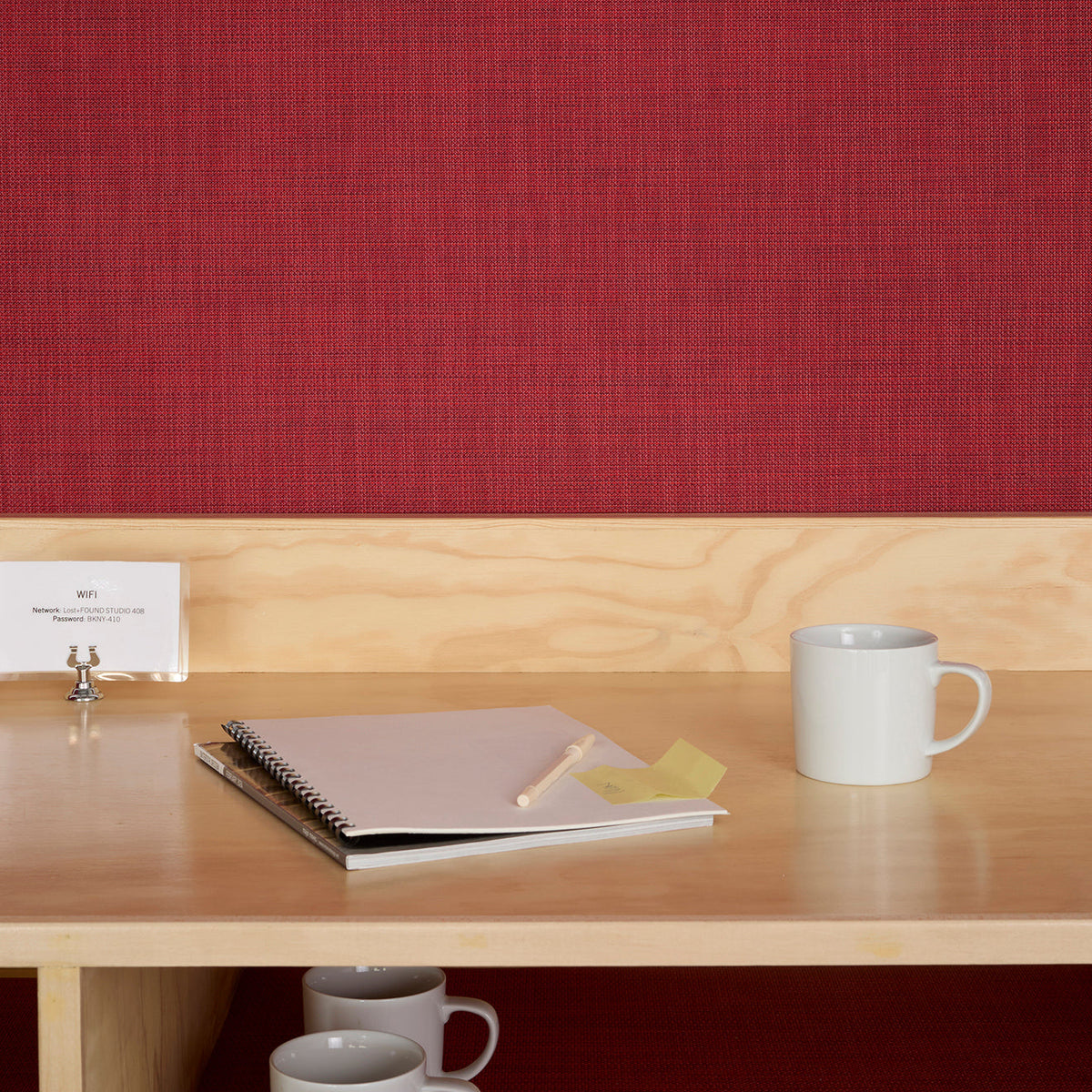 Mini Basketweave Wall Textile Samples - Scarlet