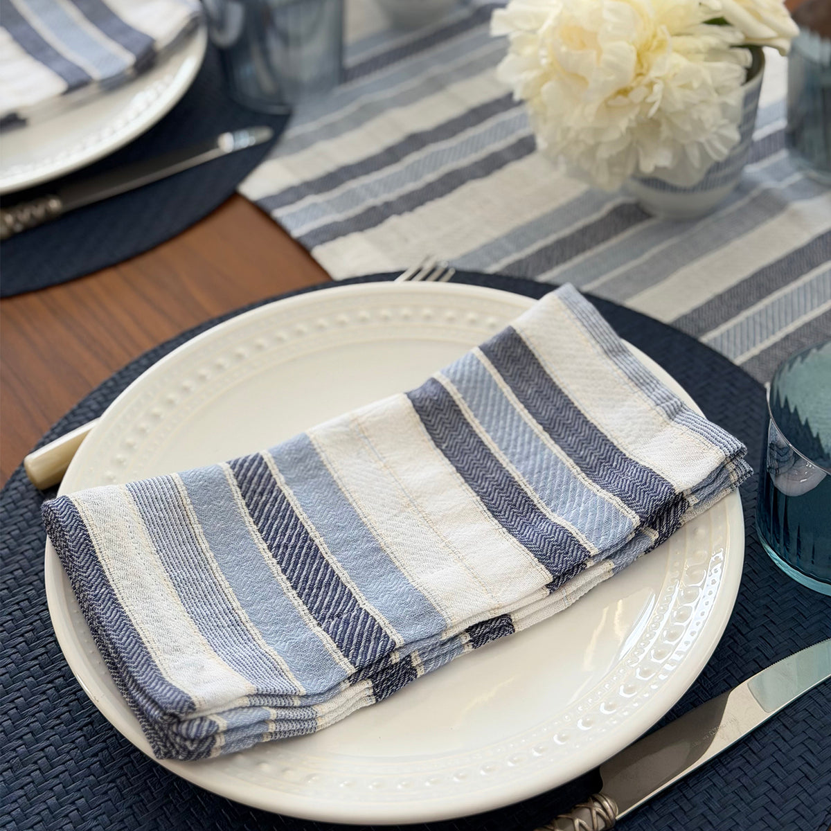 Bodrum Aegean Stripe Table Runners — Bodrum collection image 2