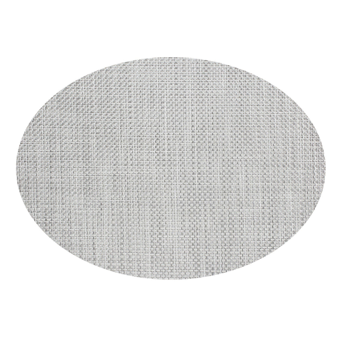 Basketweave Placemats - White/Silver