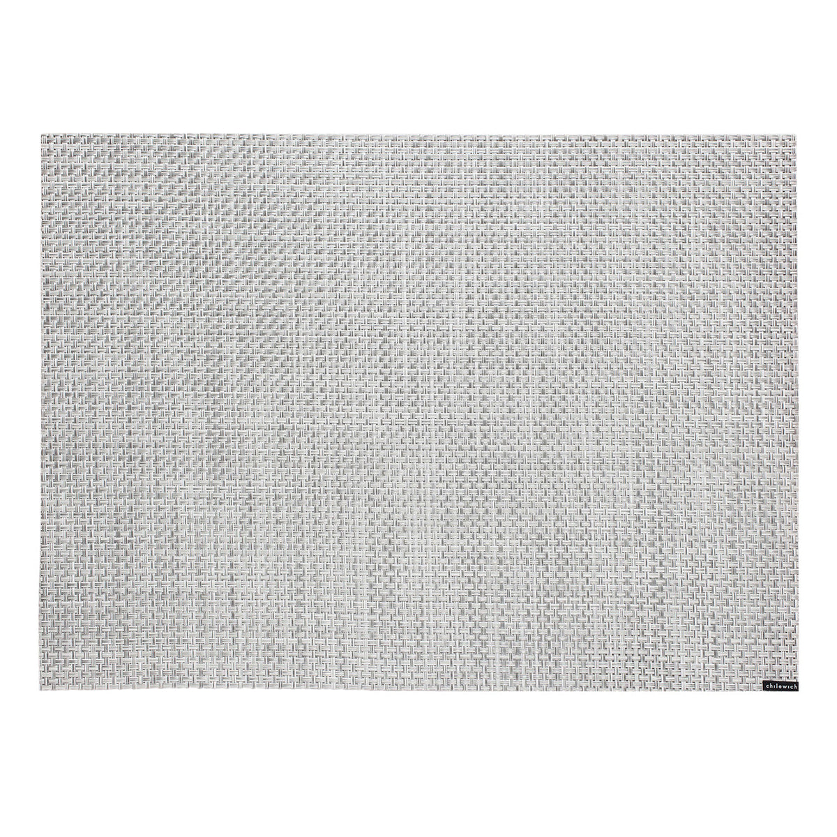 Basketweave Placemats - White/Silver