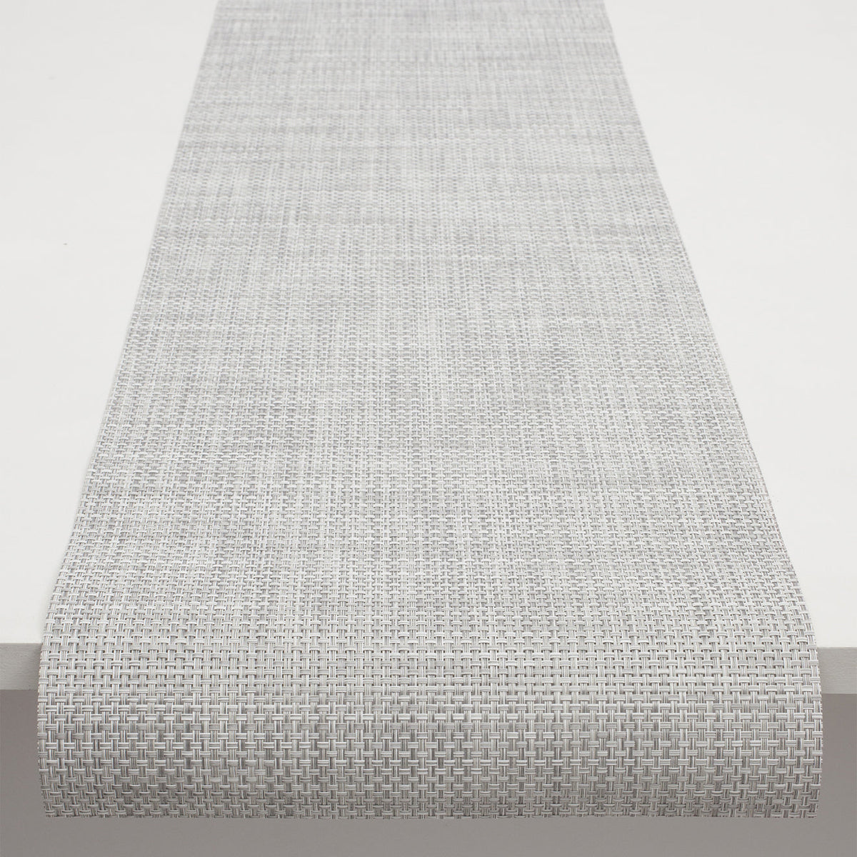 Basketweave Table Runners - White/Silver