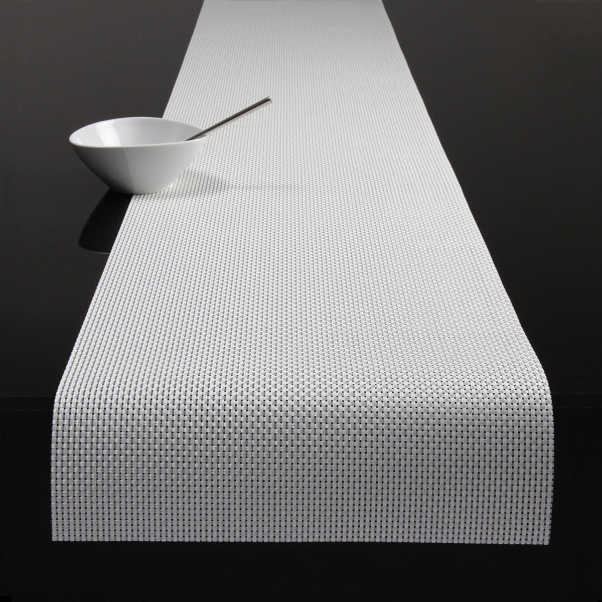 Basketweave Table Runners - White