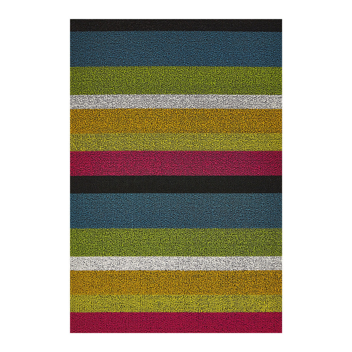 Bold Stripe Shag Mats - Multi