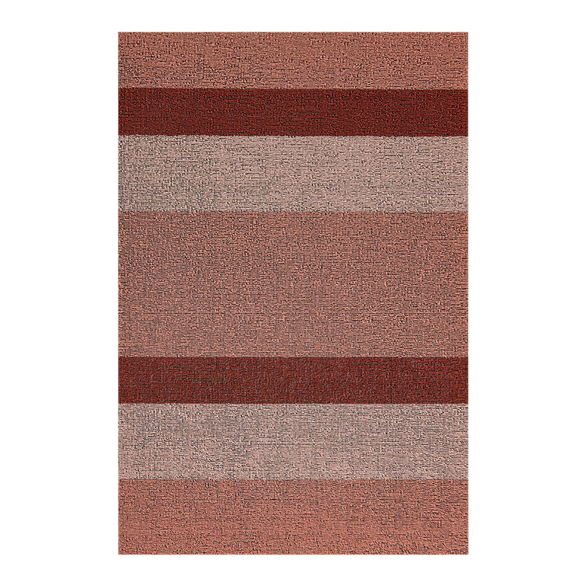 Bold Stripe Shag Mats - Peach