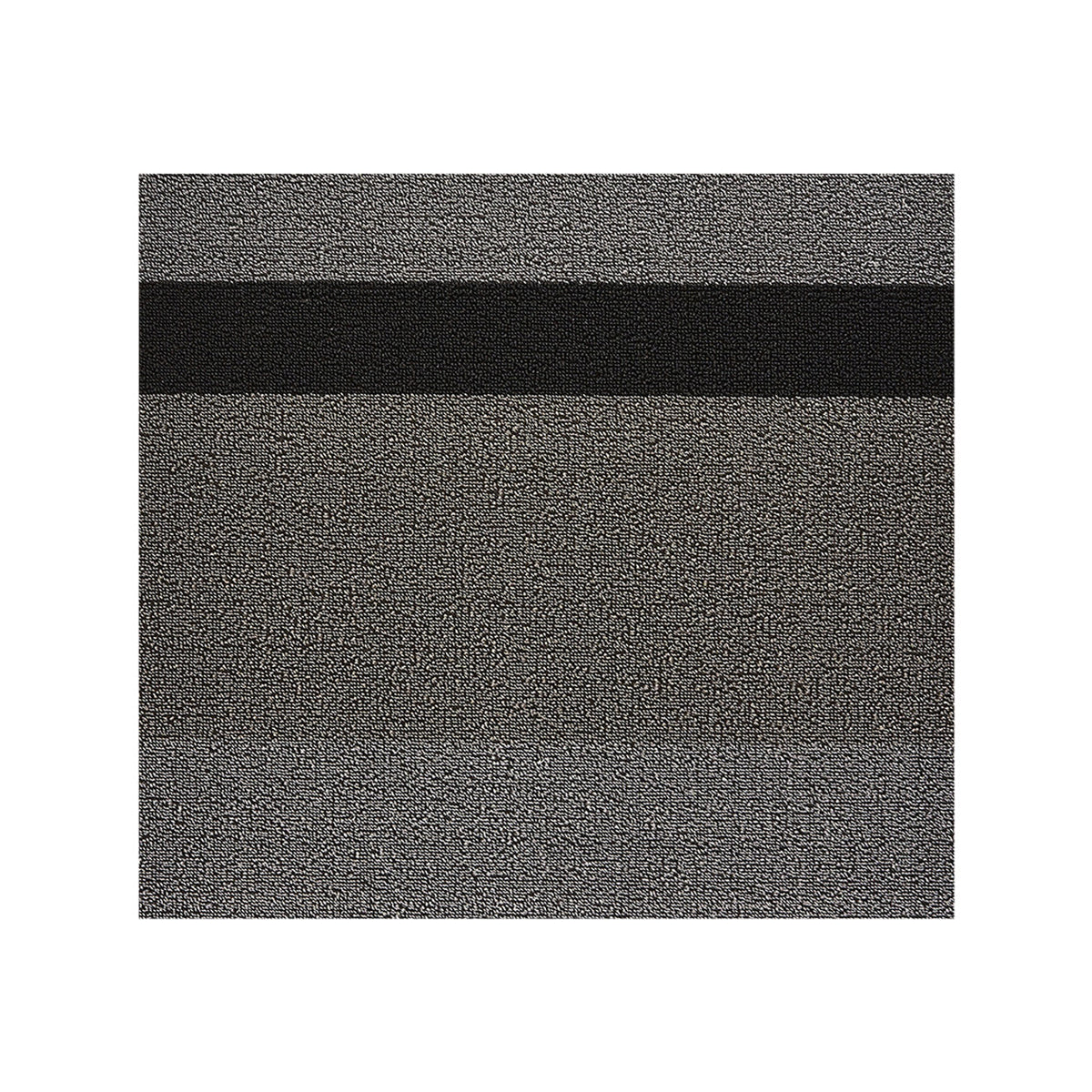 Bold Stripe Shag Mat Samples - Silver/Black