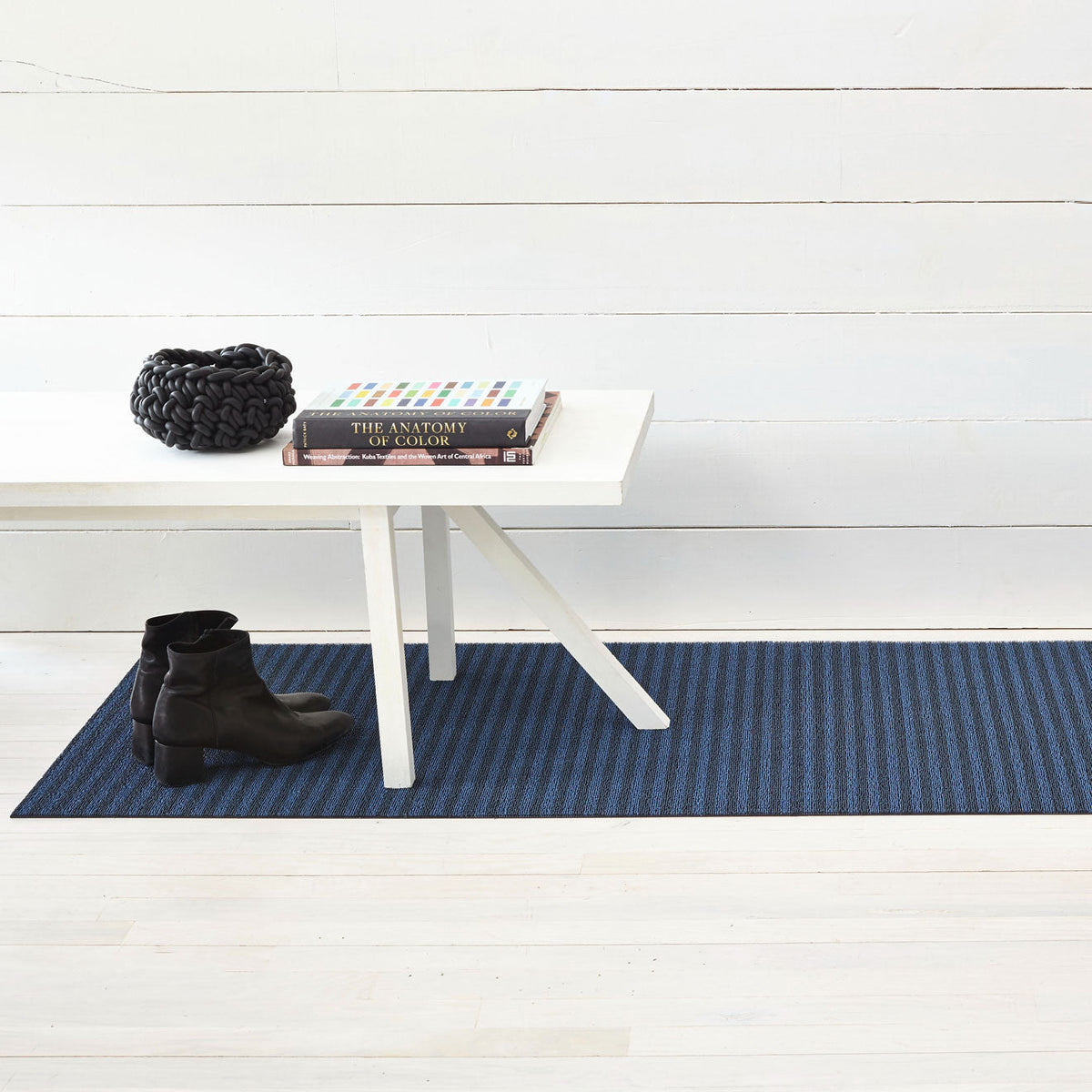 Breton Stripe Shag Mats - Blueberry