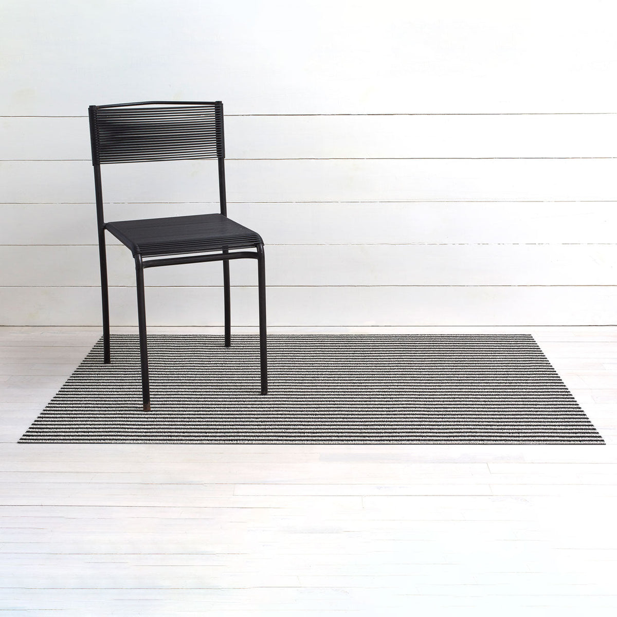 Breton Stripe Shag Mats - Tuxedo