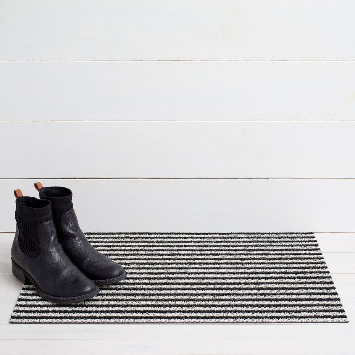 Breton Stripe Shag Mats - Tuxedo