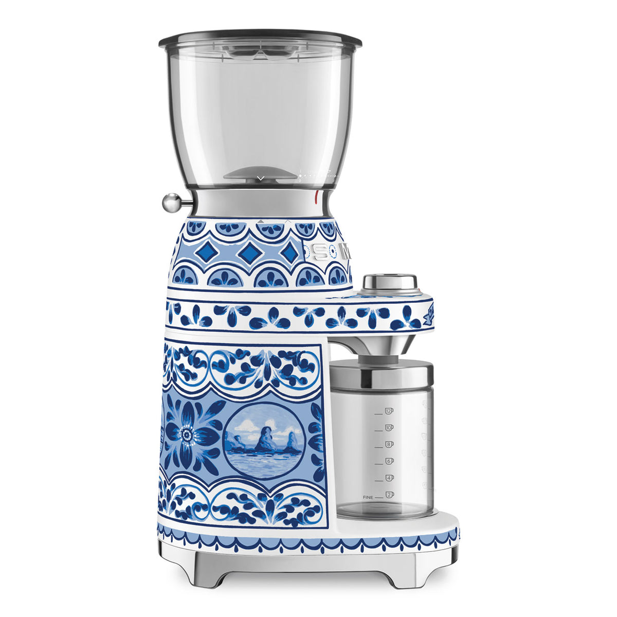 SMEG Conical Burr Coffee Grinder – Dolce&Gabbana Blu Mediterraneo (CGF01) – Blu Mediterraneo