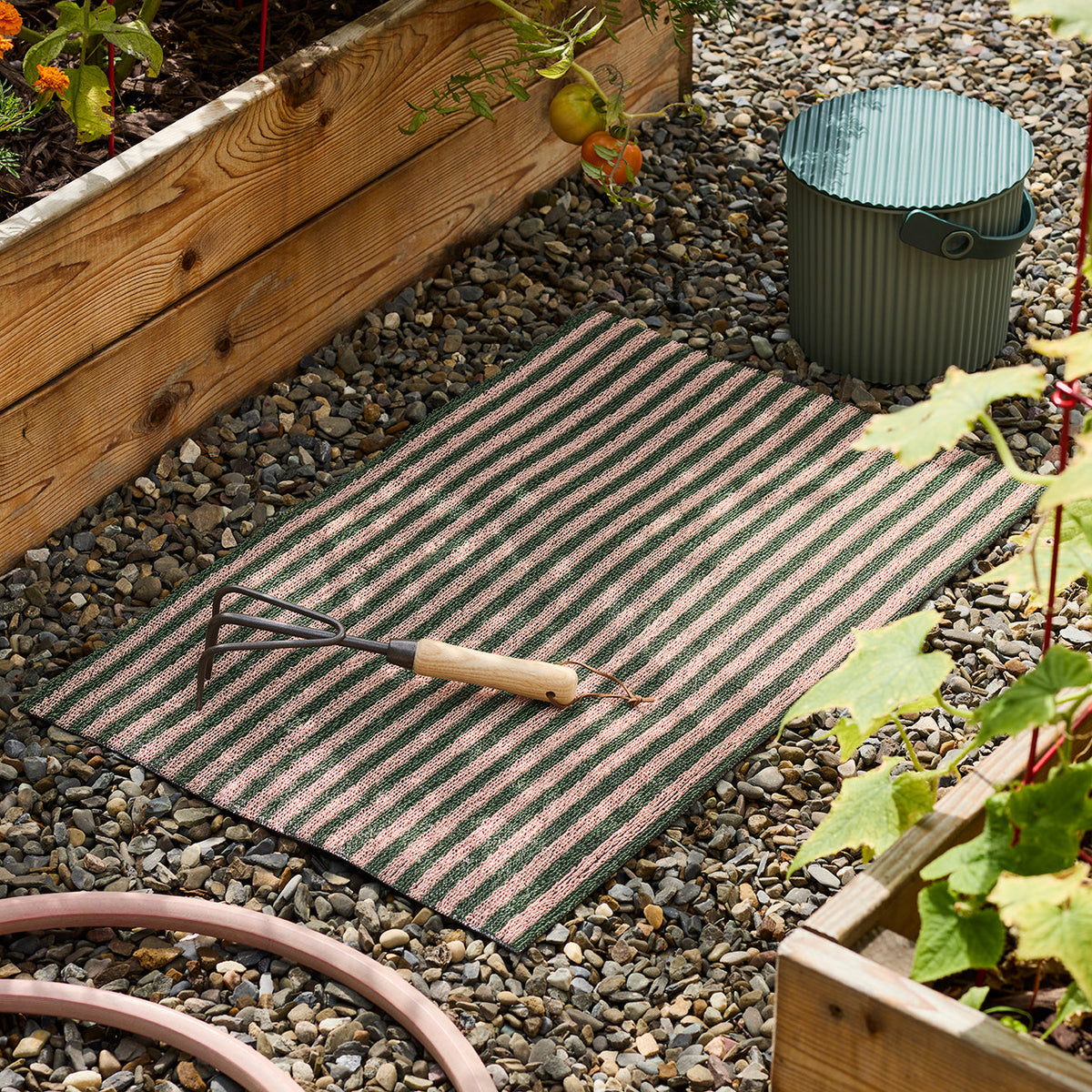 Breton Stripe Shag Mats - Malibu
