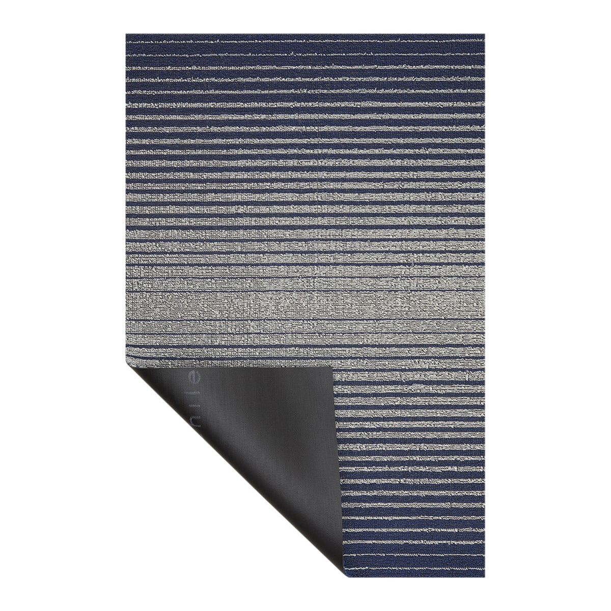 Domino Stripe Shag Mats - Denim